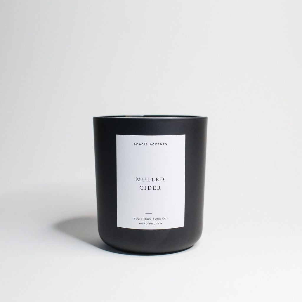 Mulled Cider Candle | Essential Oil Candle | Cider Soy Candle | Fall Scented Soy Candle | Candles for Fall | Black Jar Candle