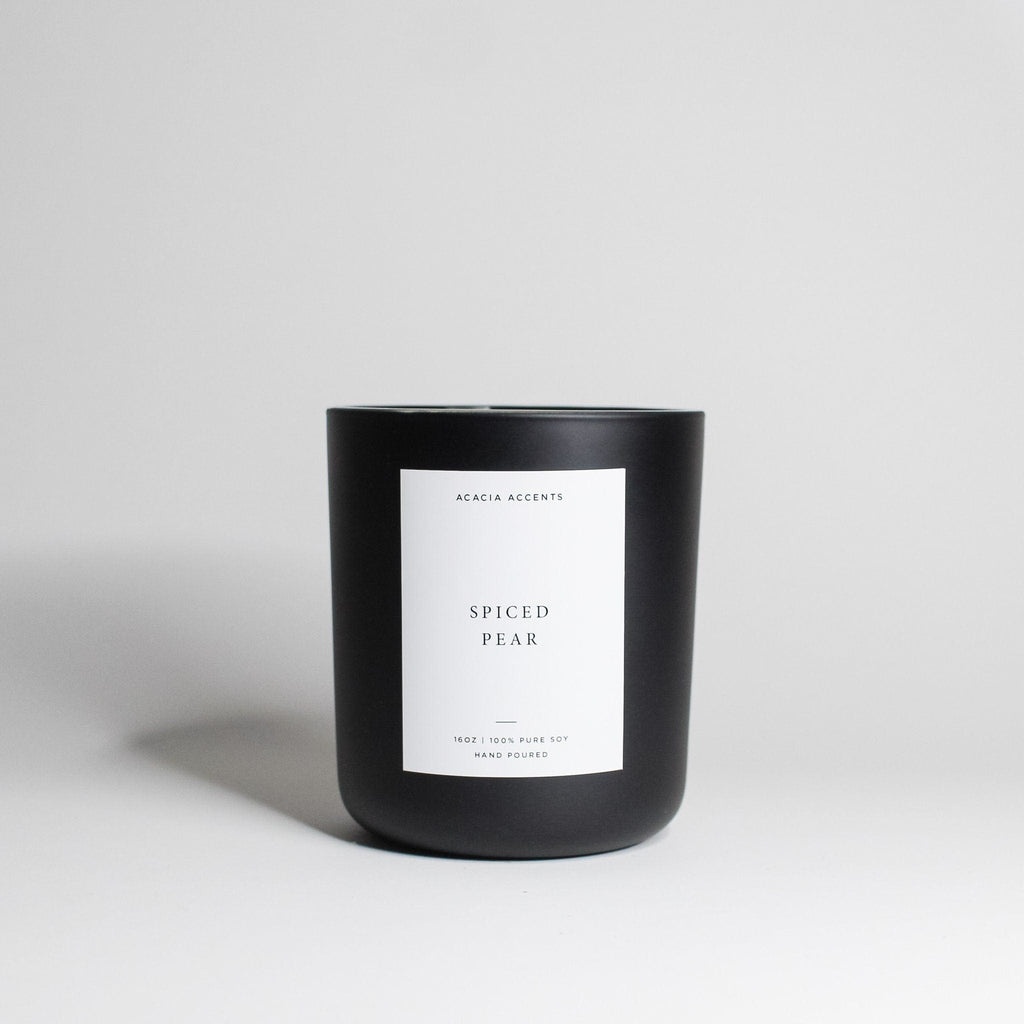 Spiced Pear | 16oz Soy Candle | Essential Oil Candle | Pear Soy Candle | Eco Friendly Candle | Farmhouse Soy Candle | Amber Jar Candle