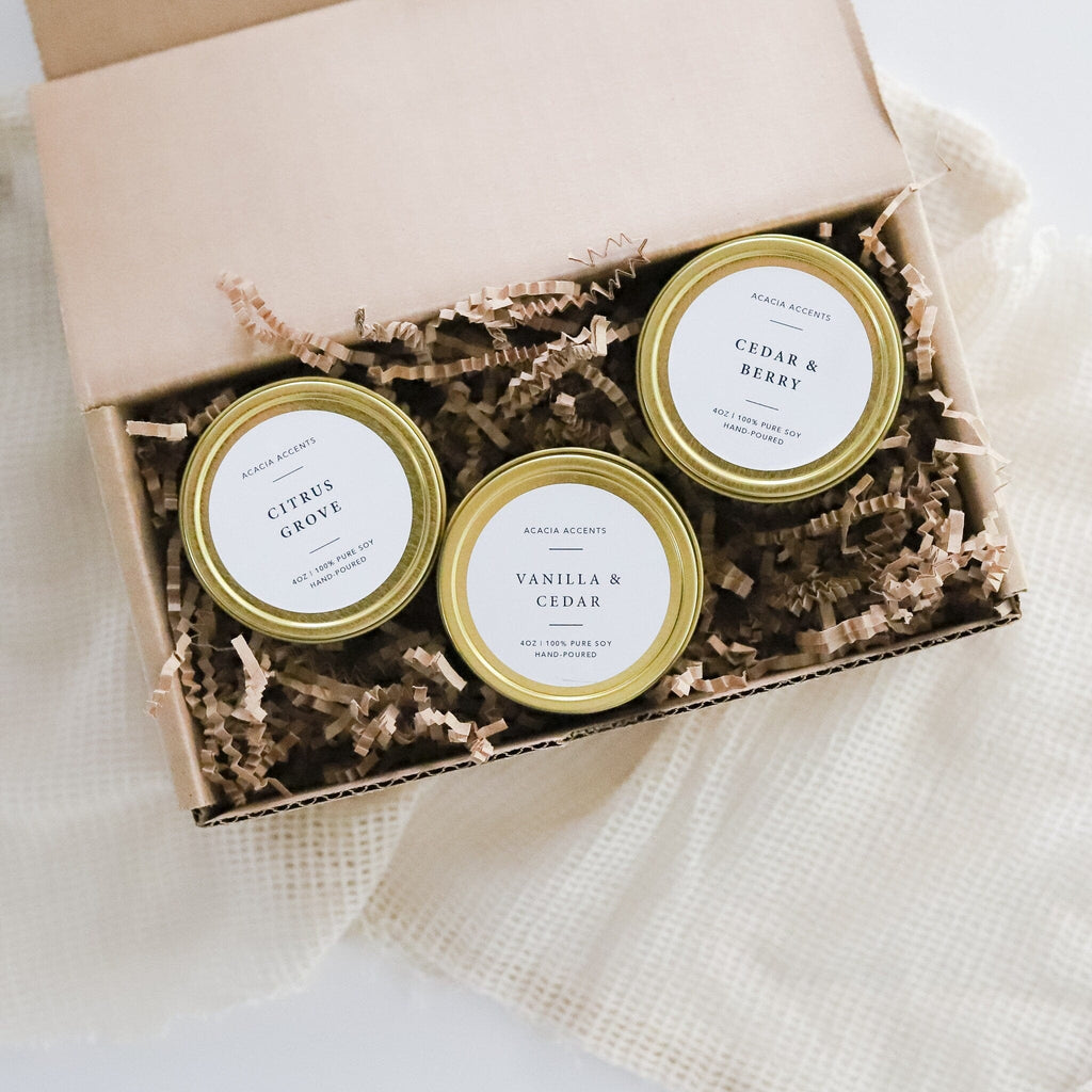 Scented Candles Gift Set, Soy Candle Gift Box